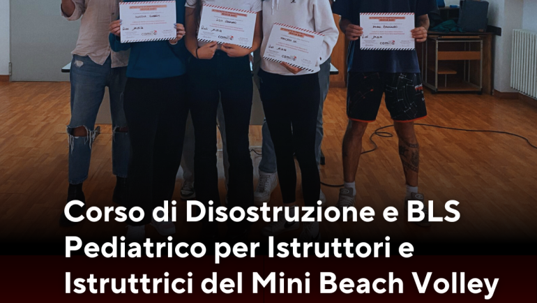Corso di Disostruzione e BLS Pediatrico per Istruttori e Istruttrici del Mini Beach Volley
