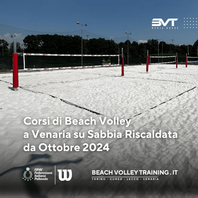 Corsi di Beach Volley a Venaria su Sabbia Riscaldata da Ottobre 2024