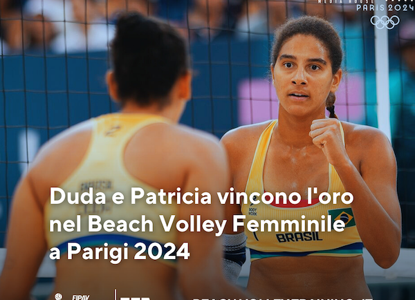 Duda e Patricia vincono l’oro nel Beach Volley Femminile a Parigi 2024