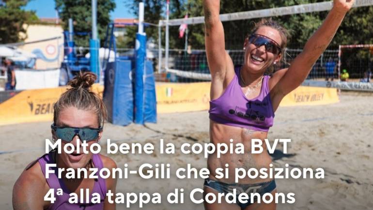 Molto bene la coppia BVT Franzoni-Gili che si posiziona 4ª alla tappa di Cordenons