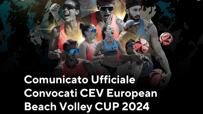 Comunicato Ufficiale Convocati CEV European Beach Volley CUP 2024