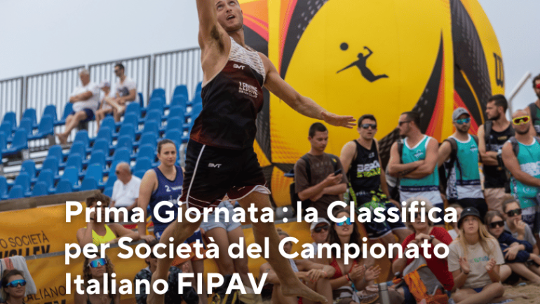 Prima Giornata : la Classifica per Società del Campionato Italiano FIPAV