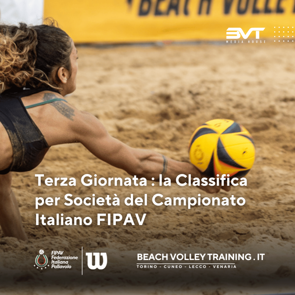 Terza Giornata la Classifica per Società del Campionato Italiano FIPAV